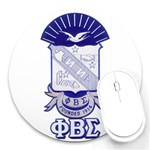 PHI_BETA_SIGMA_shield_w-letters_12 Round Mousepad