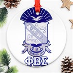 PHI_BETA_SIGMA_shield_w-letters_12 Ornament (Round)