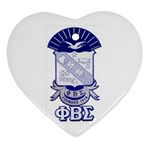 PHI_BETA_SIGMA_shield_w-letters_12 Ornament (Heart)