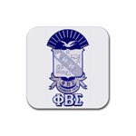 PHI_BETA_SIGMA_shield_w-letters_12 Rubber Coaster (Square)