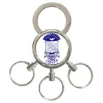 PHI_BETA_SIGMA_shield_w-letters_12 3-Ring Key Chain