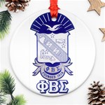 PHI_BETA_SIGMA_shield_w-letters_12 Round Ornament (Two Sides)