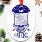 PHI_BETA_SIGMA_shield_w-letters_12 Oval Ornament (Two Sides)