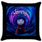 1jenny Throw Pillow Case (Black)