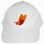 Orange Flame Butterfly White Cap