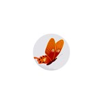 Orange Flame Butterfly 1  Mini Magnet