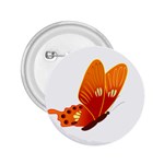 Orange Flame Butterfly 2.25  Button