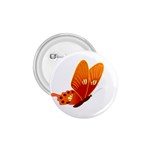 Orange Flame Butterfly 1.75  Button