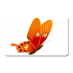 Orange Flame Butterfly Magnet (Rectangular)