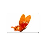 Orange Flame Butterfly Magnet (Name Card)