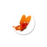 Orange Flame Butterfly Golf Ball Marker