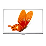 Orange Flame Butterfly Business Card Holder