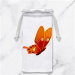 Orange Flame Butterfly Jewelry Bag