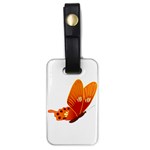 Orange Flame Butterfly Luggage Tag (one side)