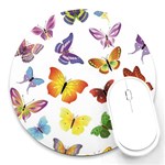 Bright Butterflies Round Mousepad