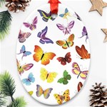 Bright Butterflies Ornament (Oval)