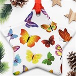 Bright Butterflies Ornament (Star)