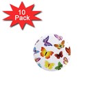 Bright Butterflies 1  Mini Magnet (10 pack) 