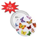 Bright Butterflies 1.75  Button (10 pack) 