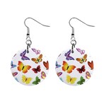 Bright Butterflies 1  Button Earrings