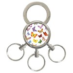 Bright Butterflies 3-Ring Key Chain