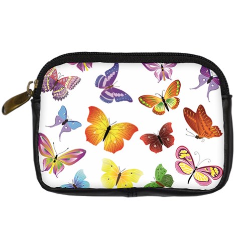 Bright Butterflies Digital Camera Leather Case from ArtsNow.com Front