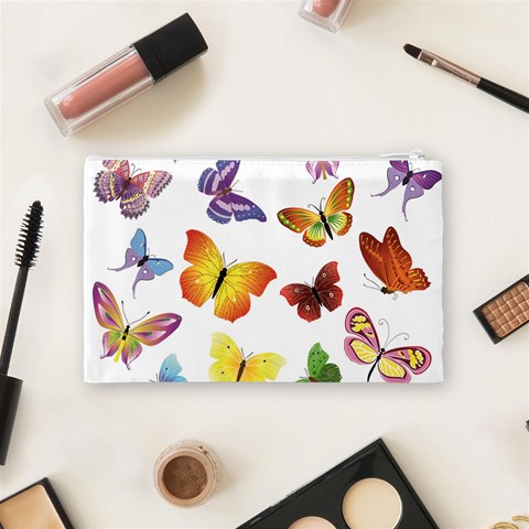 Bright Butterflies Cosmetic Bag (Medium) from ArtsNow.com Back