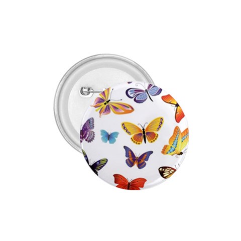 Bright Butterflies 2 1.75  Button from ArtsNow.com Front