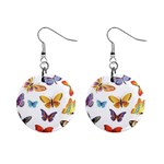 Bright Butterflies 2 1  Button Earrings