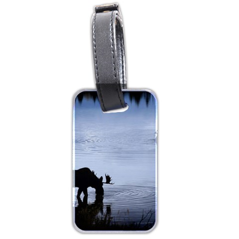 Moose in Peaceful Waters Luggage Tag (two sides) from ArtsNow.com Back