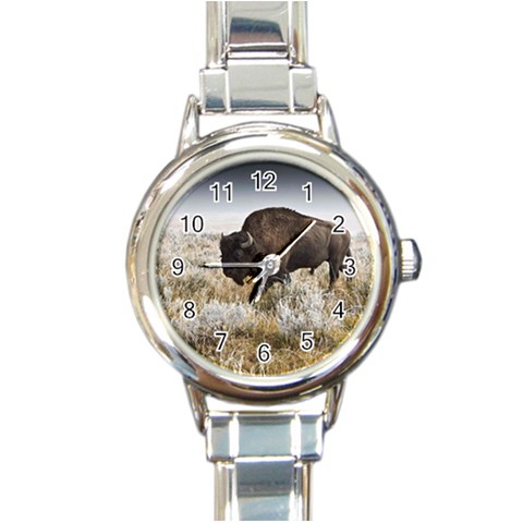 Buffalo Round Italian Charm Watch from ArtsNow.com Front