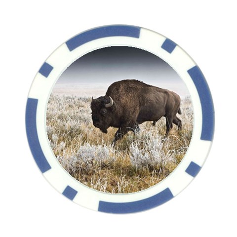 Buffalo Poker Chip Card Guard from ArtsNow.com Front