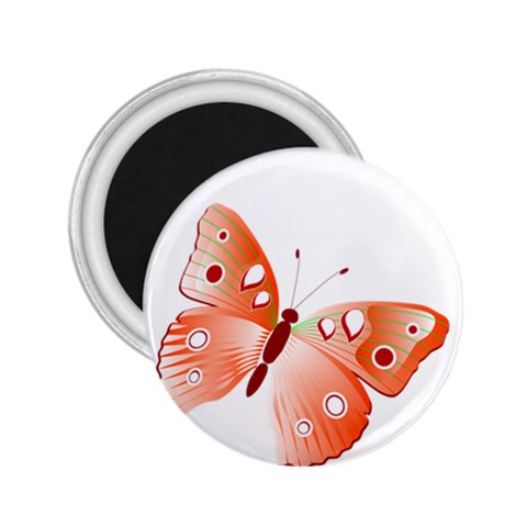 Red Butterfly 2.25  Magnet from ArtsNow.com Front