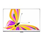 Orange and Purple Butterfly Business Card Holder