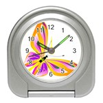 Orange and Purple Butterfly Travel Alarm Clock