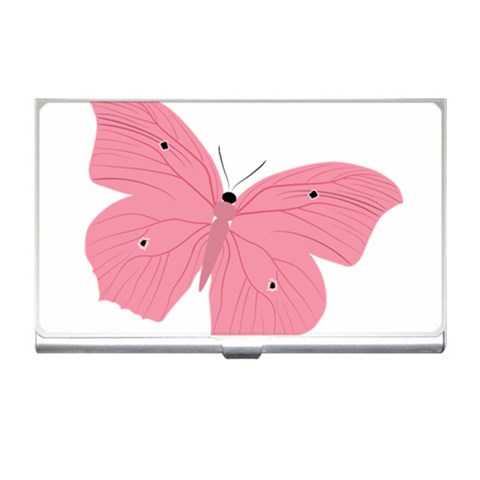 Pink Butterfly Business Card Holder from ArtsNow.com Front