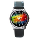3D-graphics_rainbow_015782_ Round Metal Watch