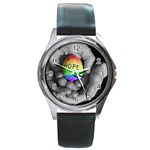 rainbow_egg1 Round Metal Watch