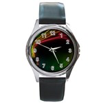 Rainbow_Woman Round Metal Watch
