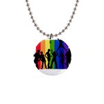 rainbow2 1  Button Necklace