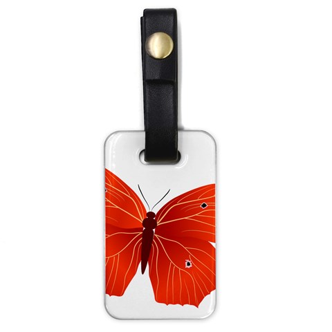 Red Butterfly Luggage Tag (one side) from ArtsNow.com Front