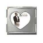 2Pac-Pacs Life Mega Link Heart Italian Charm (18mm)