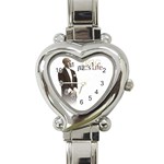 2Pac-Pacs Life Heart Italian Charm Watch