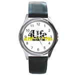 ALPHA 4 life Round Metal Watch