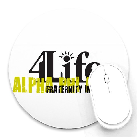 ALPHA 4 life Round Mousepad from ArtsNow.com Front