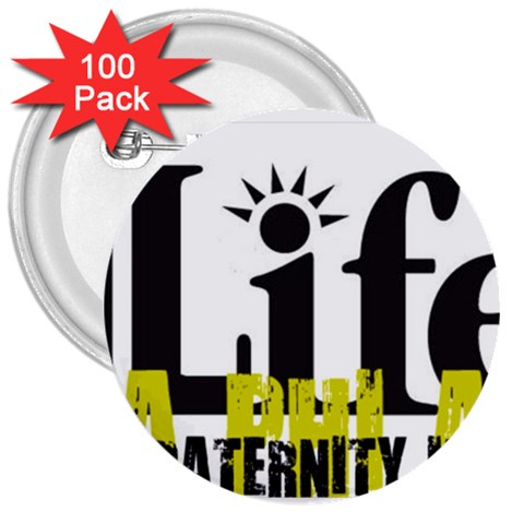 ALPHA 4 life 3  Button (100 pack) from ArtsNow.com Front