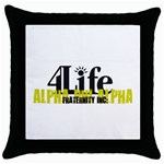 ALPHA 4 life Throw Pillow Case (Black)