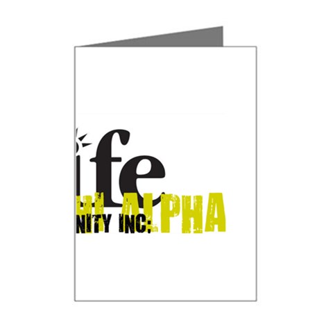 ALPHA 4 life Mini Greeting Card from ArtsNow.com Left