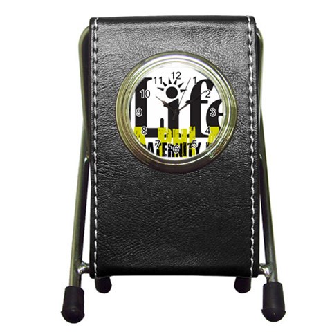 ALPHA 4 life Pen Holder Desk Clock from ArtsNow.com Front