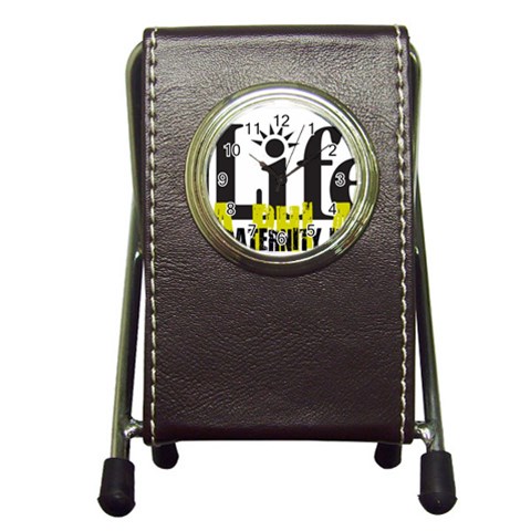 ALPHA 4 life Pen Holder Desk Clock from ArtsNow.com Front